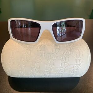 Oakley White Sunglasses with Black Lenses